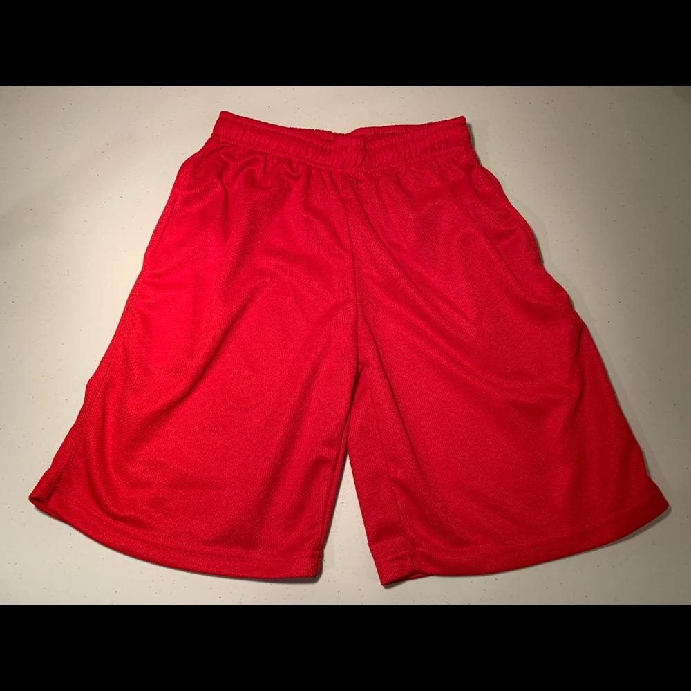 Brooklyn Unlimited Red Nylon Shorts Medium